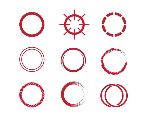 Cercle anneau logo modèle vecteur — Image vectorielle