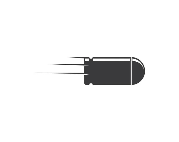Desenho de ilustração de ícone de vetor de arma de bala —  Vetores de Stock