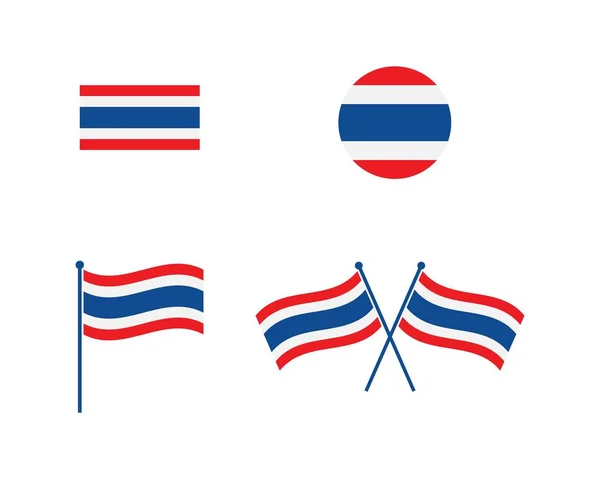Thaimaa lippu kuvake vektori kuva — vektorikuva