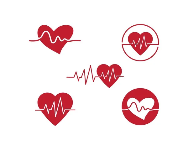 Icono del latido del corazón vector ilustración diseño — Archivo Imágenes Vectoriales