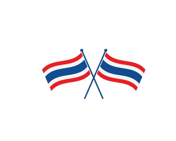 Tailândia bandeira ícone vetor ilustração — Vetor de Stock