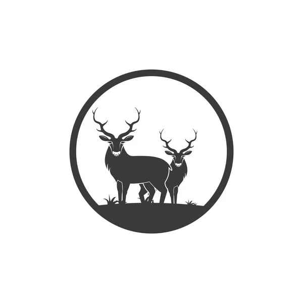 鹿のイラストアイコンベクトルデザイン — ストックベクタ