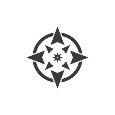 pusula logosu vektör tempate ilustration