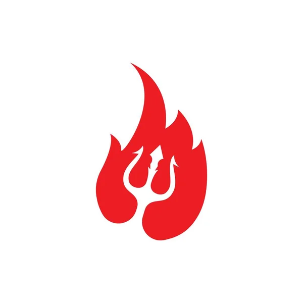 Trident logo sjabloon vector pictogram illustratie — Stockvector