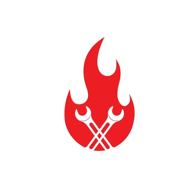 Ilustracja wektor klucz przeciwpożarowy i ikona naprawy samochodów — Wektor stockowy