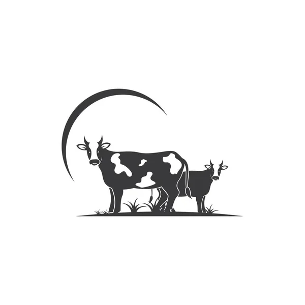 Векторная иллюстрация логотипа коровы — стоковый вектор
