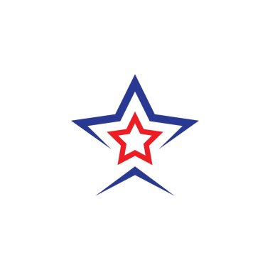 yıldız logo ikonu vektör illüstrasyonu