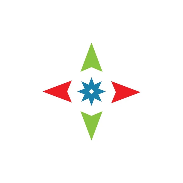 Kompass Logo Vektor Vorlage Illustration — Stockvektor