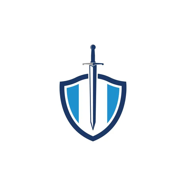 Desain gambar ikon vektor logo pedang - Stok Vektor