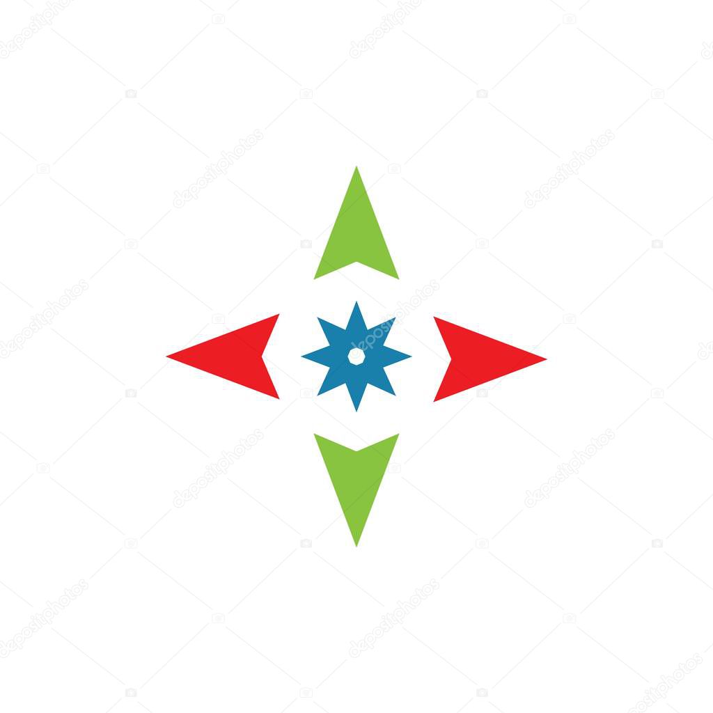 compass logo vector tempate ilustration