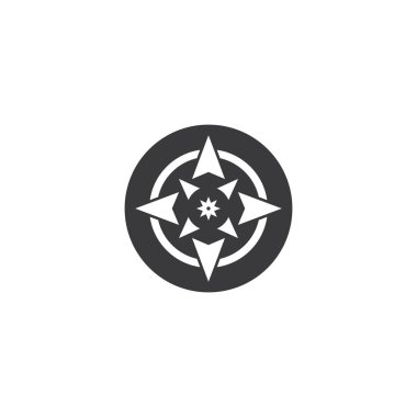 pusula logosu vektör tempate ilustration