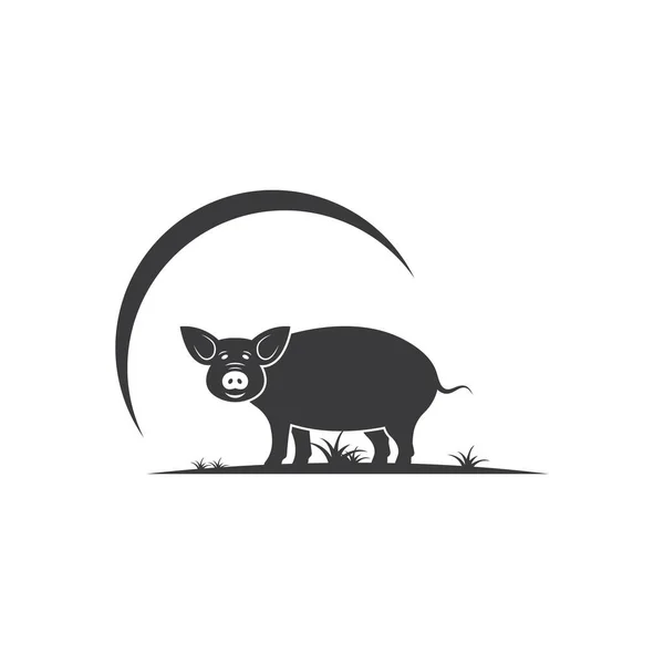 Icono de vector de cerdo diseño ilustración — Vector de stock