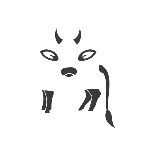 Cow horn,tail,foot,ear element  vector illustration templat — ストックベクタ