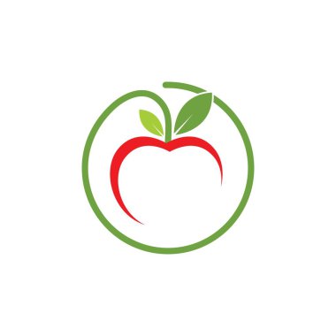 Apple logo simgesi vektör çizim şablonu