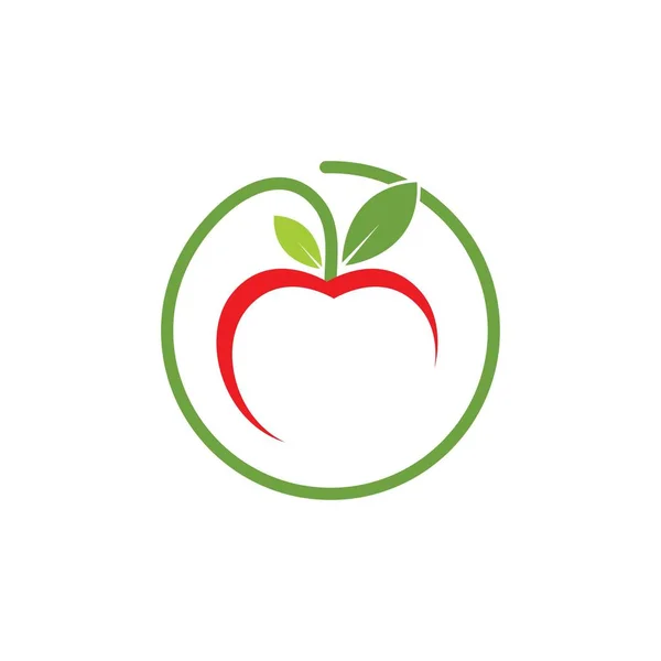 Logo Apple Icono Vector Ilustración Plantilla Diseño — Archivo Imágenes Vectoriales