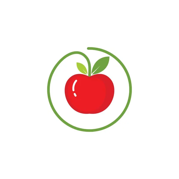 Logo Apple Icono Vector Ilustración Plantilla Diseño — Archivo Imágenes Vectoriales