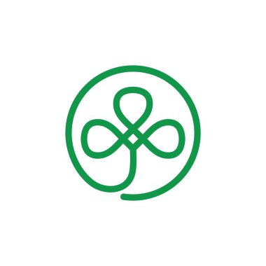 Yonca yaprak vektör resmetme şablonu