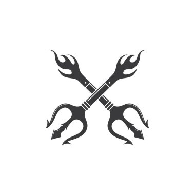 Trident Logo Şablonu vektör çizimi tasarımı