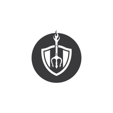 Trident Logo Şablonu vektör çizimi tasarımı