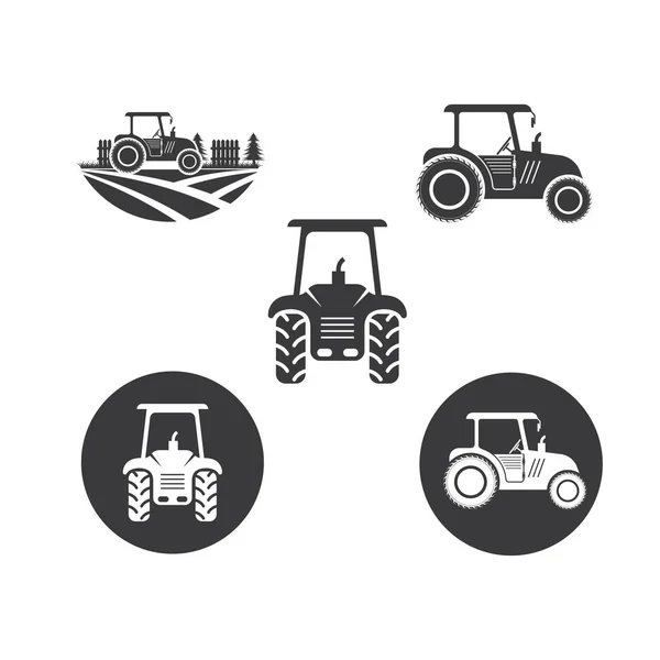 Tractor Agricultor Icono Vector Ilustración Diseño Plantilla — Vector de stock