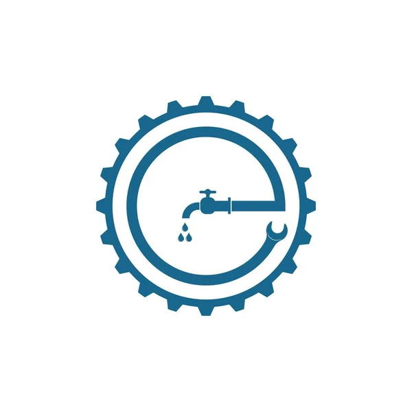 Sanitär Vektor Illustration Logo Symbol Design — Stockvektor