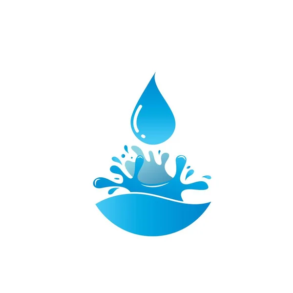 Plantilla Diseño Ilustración Icono Logotipo Water Splash — Vector de stock