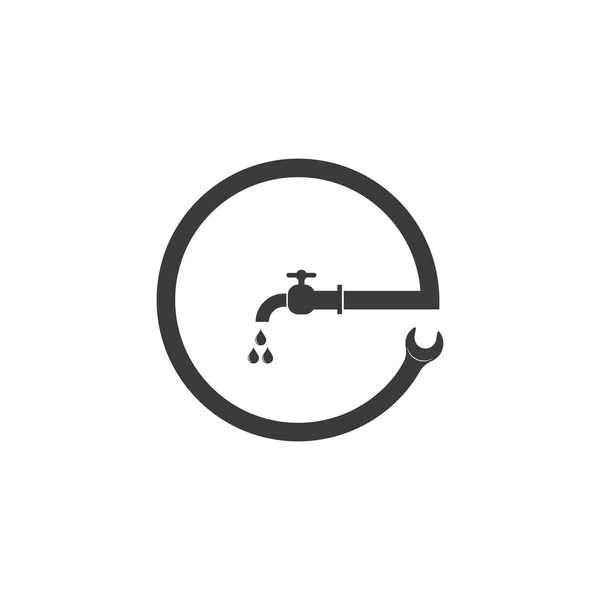 Encanamento Vetor Ilustração Logotipo Ícone Design —  Vetores de Stock