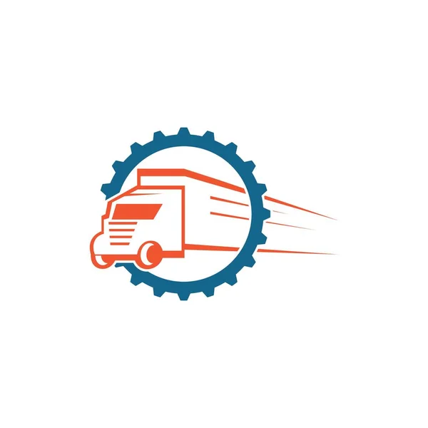 Vrachtwagen Pictogram Logo Vector Illustratie Ontwerp Sjabloon — Stockvector