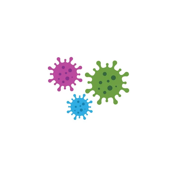 Virus Bacterias Icono Vector Ilustración Diseño Plantilla — Vector de stock