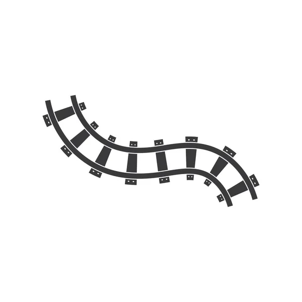 Rail Way Track Vector Illustration Design Template — Stock Vector