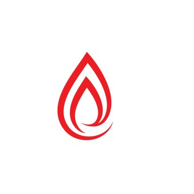 Ateş Alevi Logosu vektör çizim şablonunu ateşle