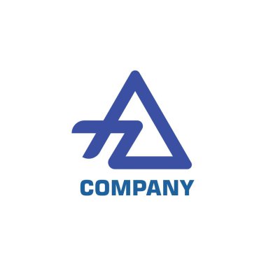 Az Harfli Logo İş Şablonu Vektör simgesi