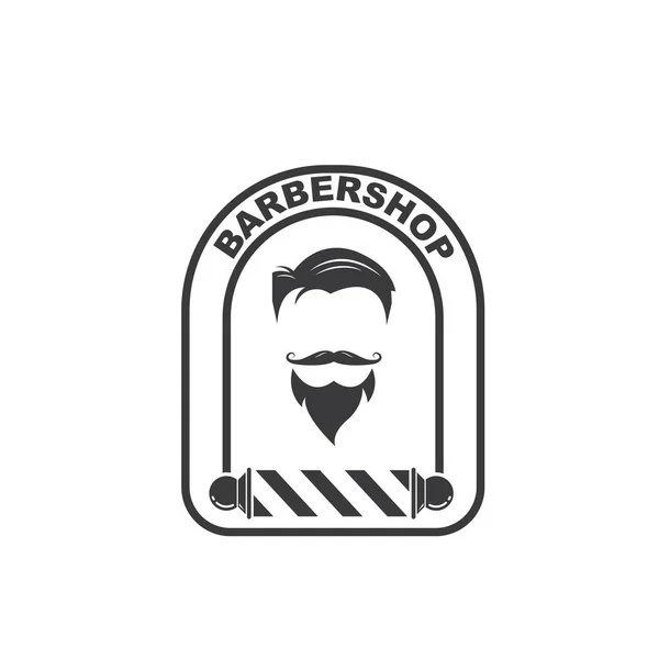 Barbería Icono Logo Vector Icono Plantilla — Archivo Imágenes Vectoriales