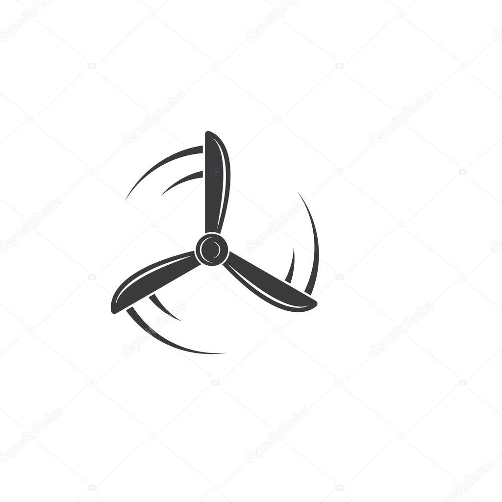 airplane propeller  vector illustration design template