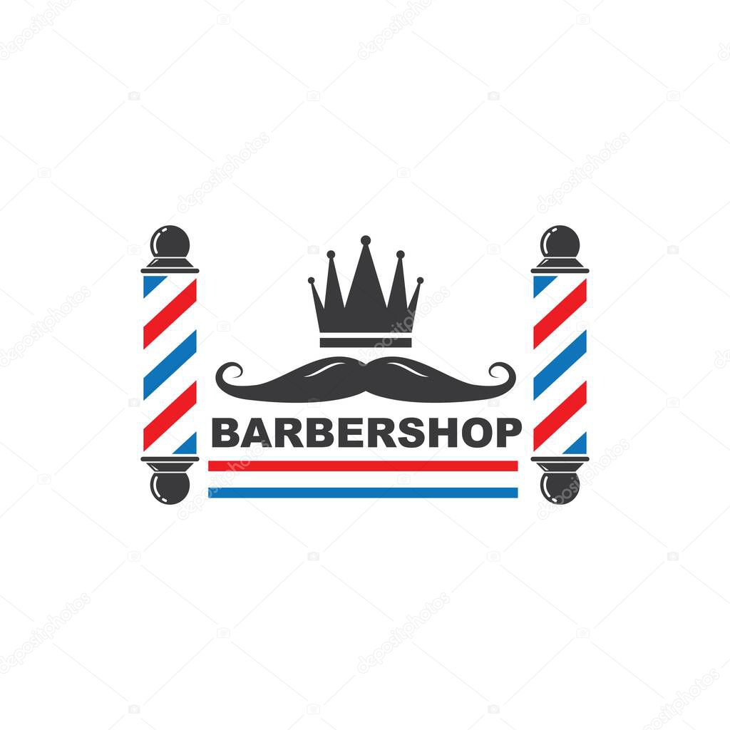 Barber shop icon logo vector icon template