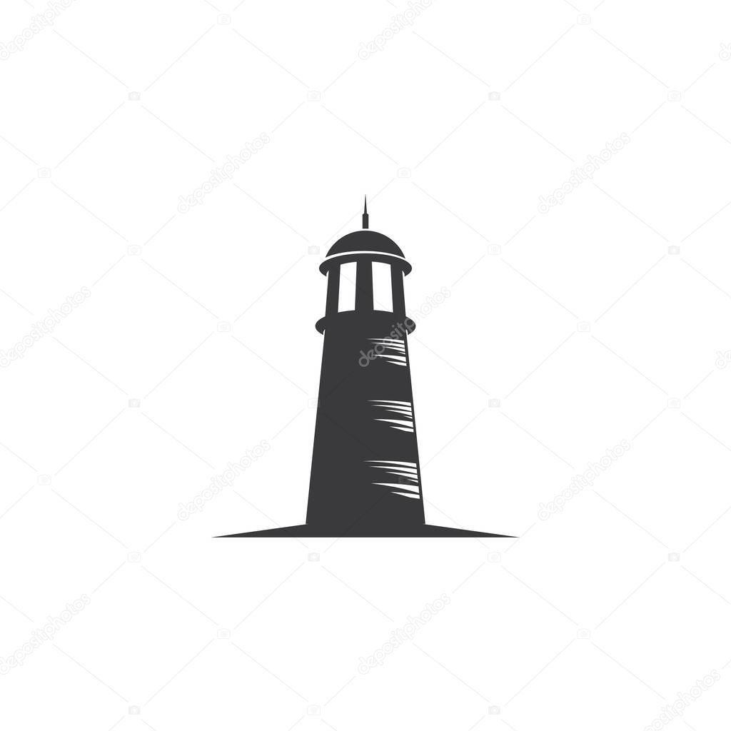 lighthouse vector illustration design template