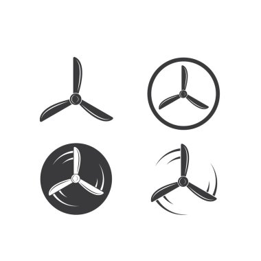 Uçak pervanesi vektör çizim şablonu
