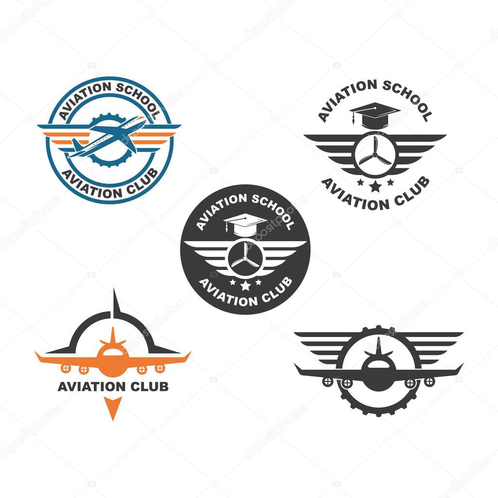 aviation academy vector illustration design template