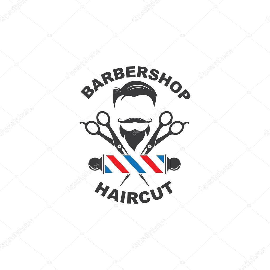 Barber shop icon logo vector icon template