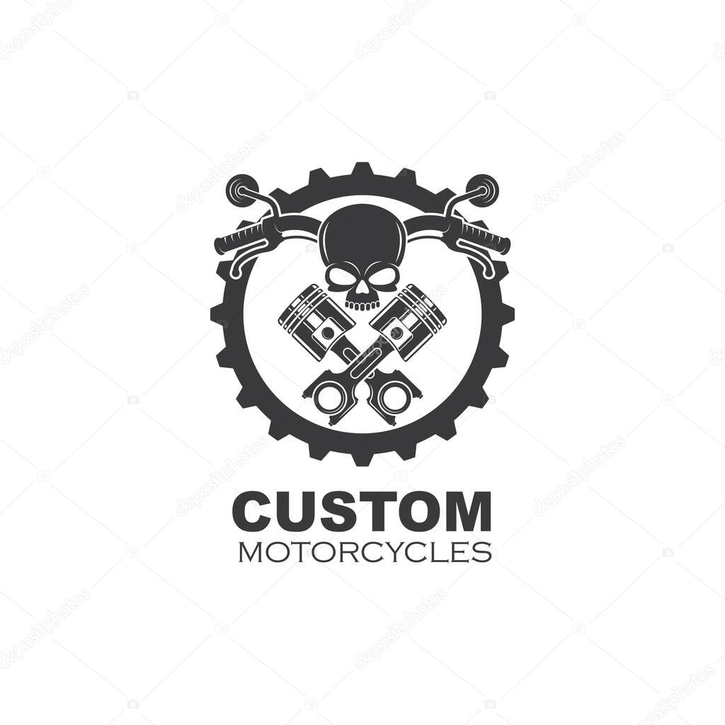 custom motorcycle vector illustration design template