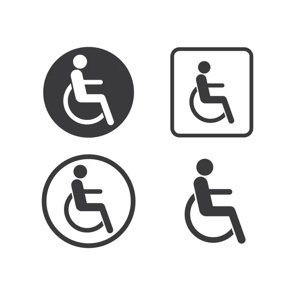 Rollstuhl Behinderte Patienten Vektor Illustration Design Vorlage — Stockvektor