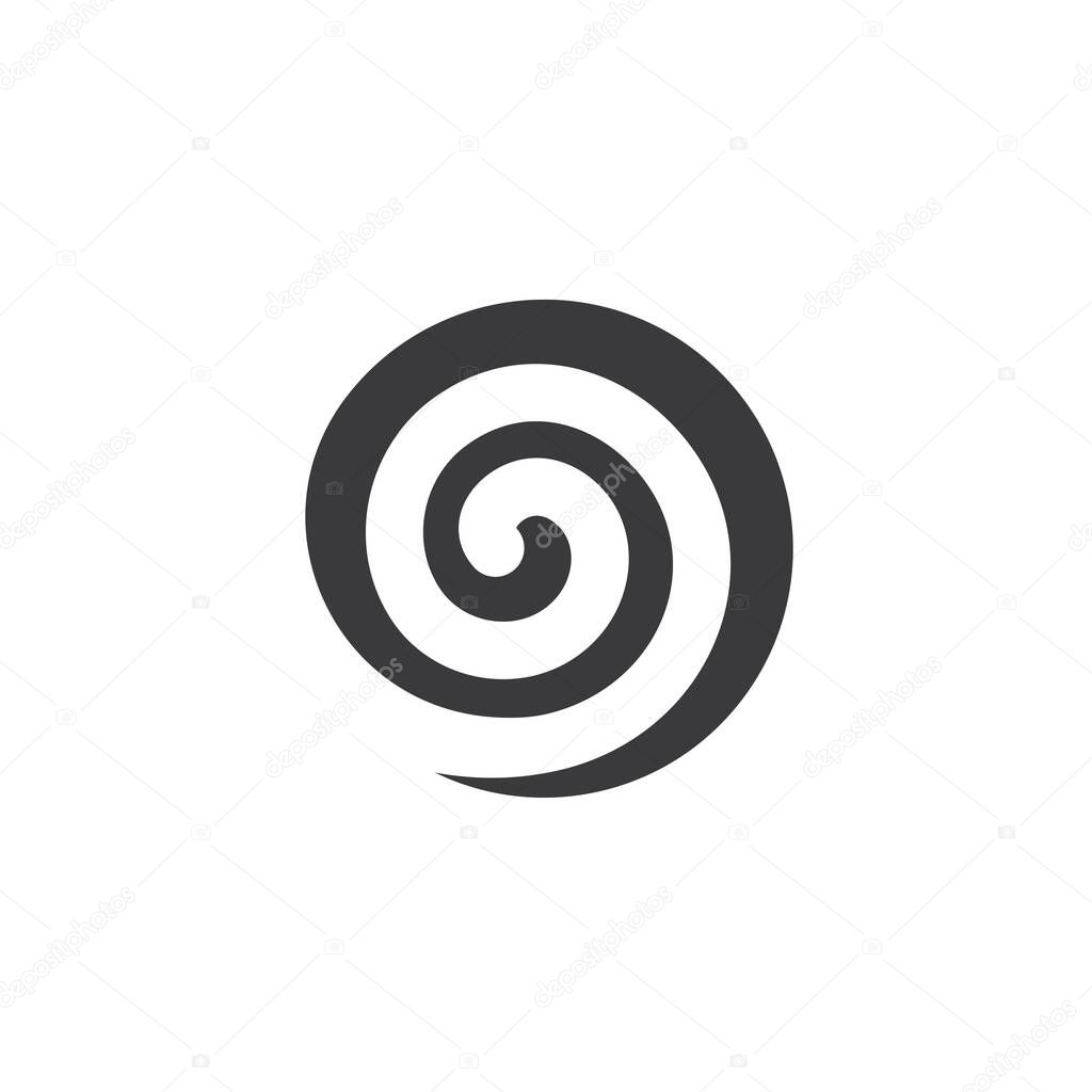 vortex logo icon wave and spiral vector template