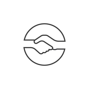 El sıkışma vektör çizim şablonu