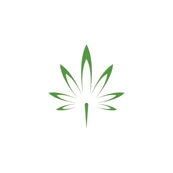 Cannabis Hoja Vector Icono Ilustración Diseño Plantilla — Archivo Imágenes Vectoriales