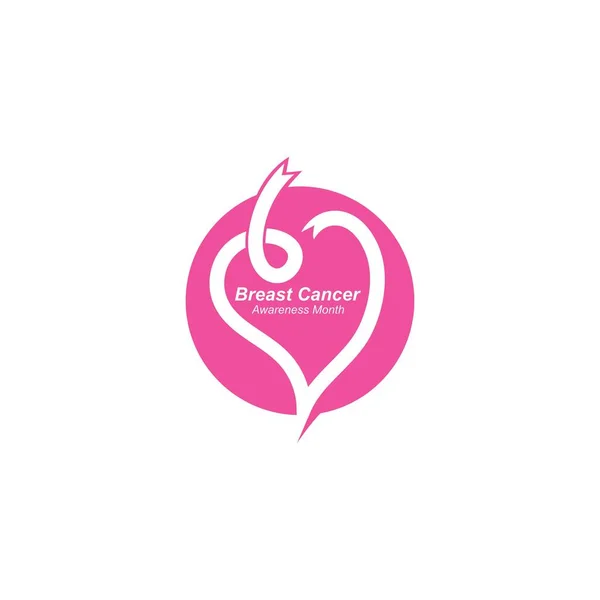 Breast Cancer Ribbon Vector Illustration Design — Stock Vector