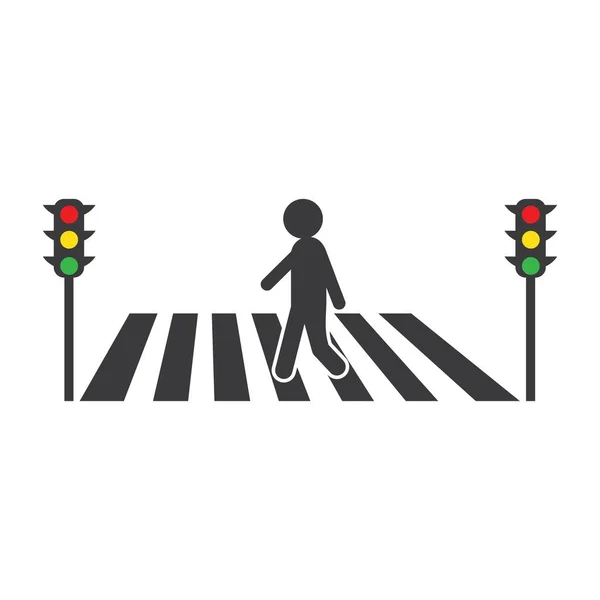 Personas Caminando Diseño Ilustración Vectores Cruzados Cebra — Vector de stock