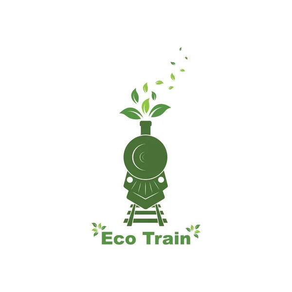 Eco Trains Vektor Illustration Design Template — Stockvektor