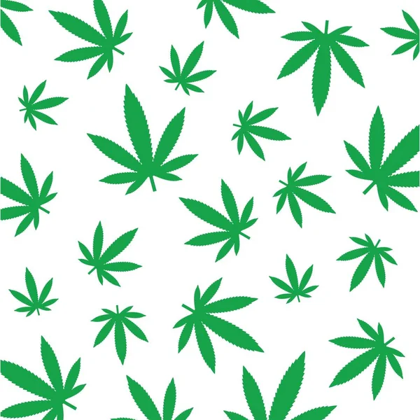 Cannabis Blad Vektor Bakgrund Illustration Design Mall — Stock vektor