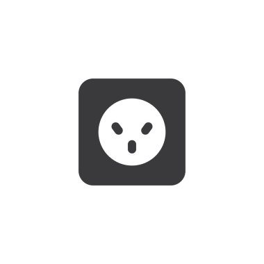 elektrik soket dolgu vektörü, illüstrasyon şablonu