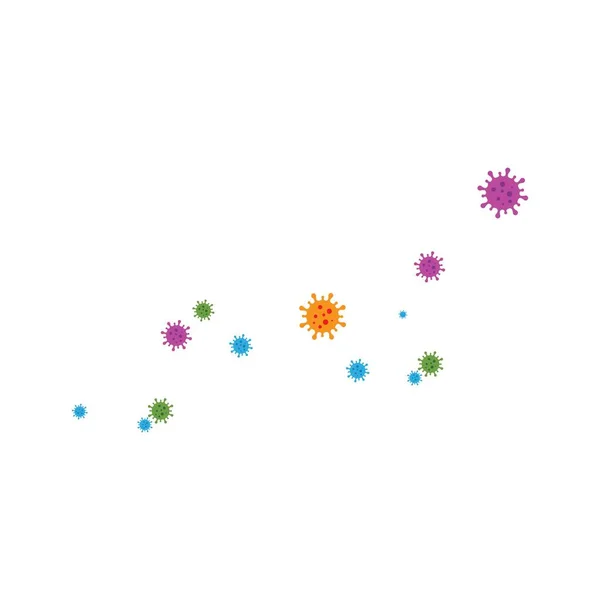ウイルスや細菌のアイコンのイラストデザインテンプレート — ストックベクタ